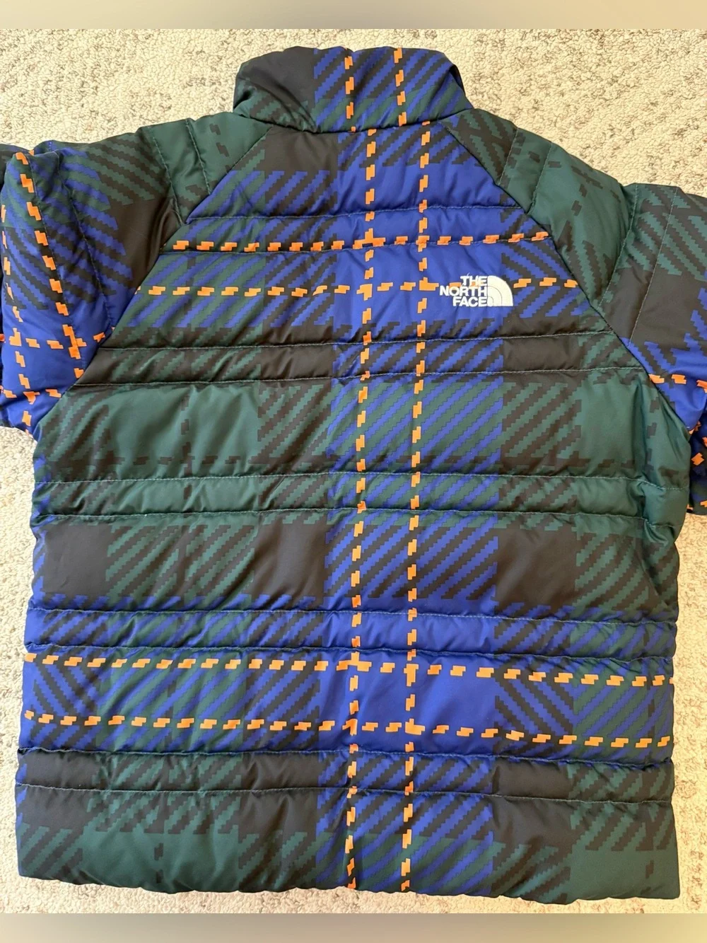 The North Face Boys Puffer Jacket Plaid Sz 10